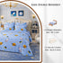 Kinder Soft Orbit Adventure Double Bedsheet Set (1 Bedsheet, 2 Pillow Covers)