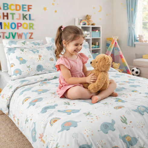 Kinder Soft Dreamy Tails Double Bedsheet Set (1 Bedsheet, 2 Pillow Covers)