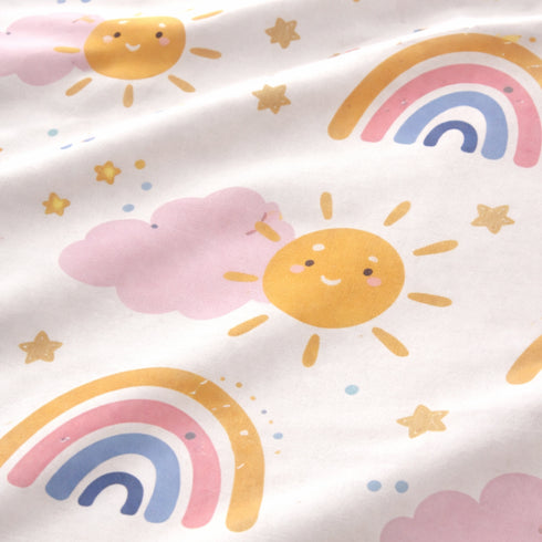 Kinder Soft Cloudy Smiles Double Bedsheet Set (1 Bedsheet, 2 Pillow Covers)
