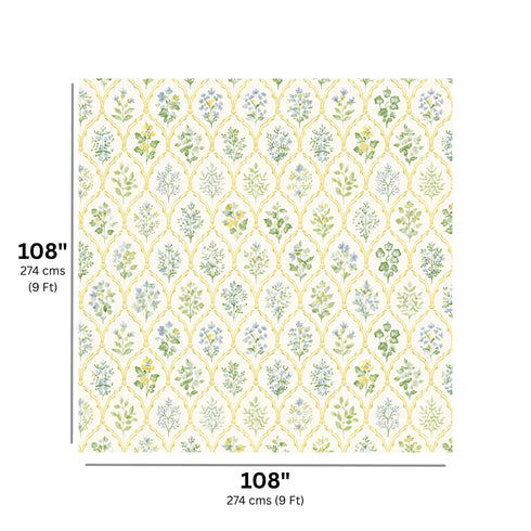 Cloud Soft Verdant Trellis King Size Bedsheet Set (1 Bedsheet, 2 Pillow Covers)