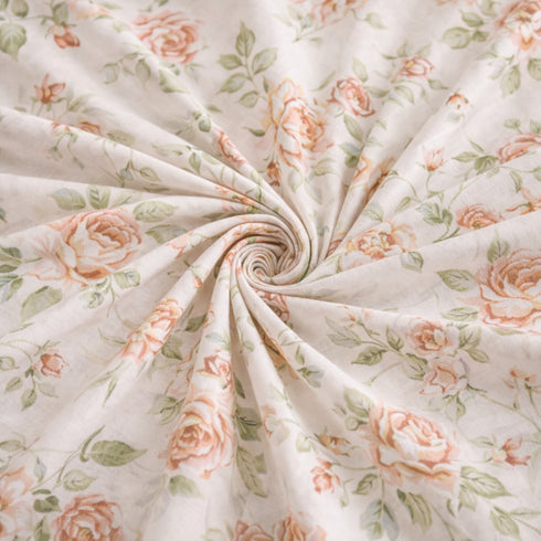 Night Bloom English Blossom Double Bedsheet Set (1 Bedsheet, 2 Pillow Covers)