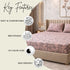 Night Bloom Rosewood Grove Double Bedsheet Set (1 Bedsheet, 2 Pillow Covers)