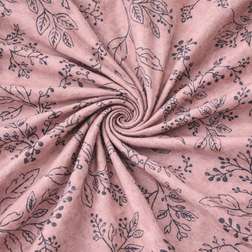 Night Bloom Rosewood Grove Double Bedsheet Set (1 Bedsheet, 2 Pillow Covers)