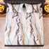 Night Bloom Aqua Marble Double Bedsheet Set (1 Bedsheet, 2 Pillow Covers)