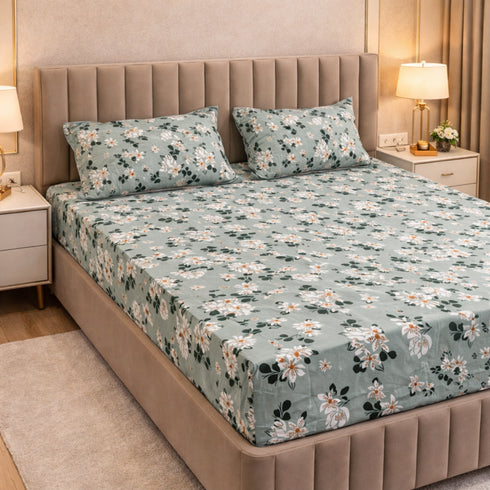 Garden Fresh Double Bedsheet Set (1 Bedsheet, 2 Pillow Covers)