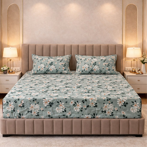 Garden Fresh Double Bedsheet Set (1 Bedsheet, 2 Pillow Covers)