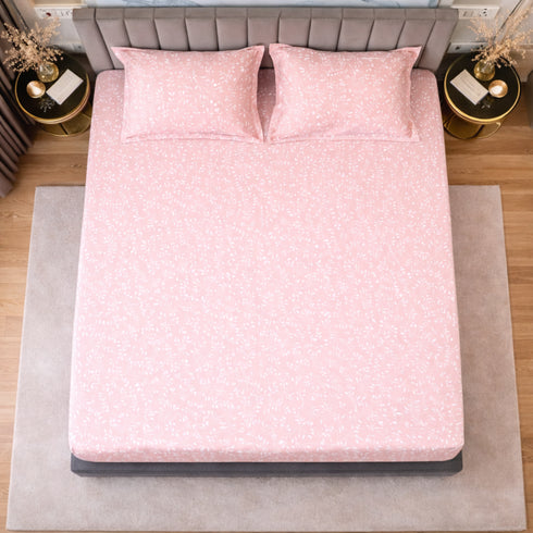 Floral Haze Double Bedsheet Set (1 Bedsheet, 2 Pillow Covers)