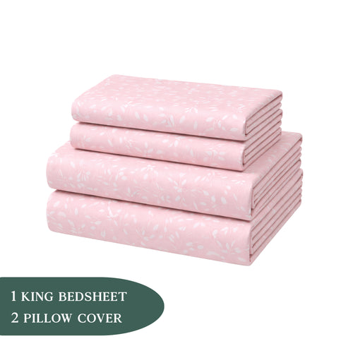 Floral Haze Double Bedsheet Set (1 Bedsheet, 2 Pillow Covers)