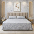 Night Bloom Silver Daisy Double Bedsheet Set (1 Bedsheet, 2 Pillow Covers)
