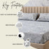 Night Bloom Silver Daisy Double Bedsheet Set (1 Bedsheet, 2 Pillow Covers)