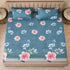 Night Bloom Royal Teal Flora Double Bedsheet Set (1 Bedsheet, 2 Pillow Covers)