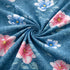 Night Bloom Royal Teal Flora Double Bedsheet Set (1 Bedsheet, 2 Pillow Covers)