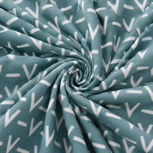 Geo Sage Double Bedsheet Set (1 Bedsheet, 2 Pillow Covers)